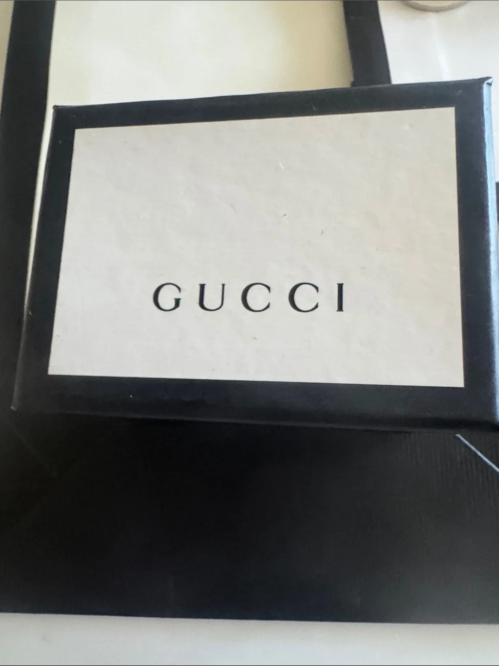 Gucci White Mini Sneaker Keychain with Green-Red Web Stripe